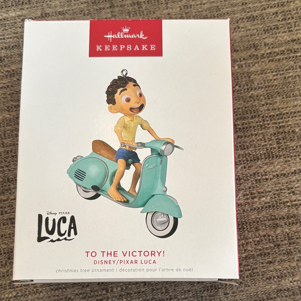 Hallmark Keepsake Luca on Teal Scooter Ornament